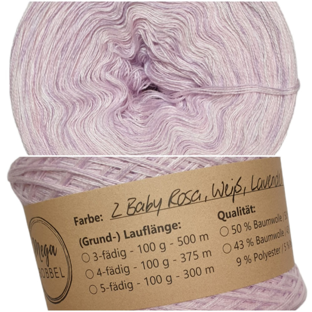 2 Baby Rosa-Weiß-Lavendel (OV11)
