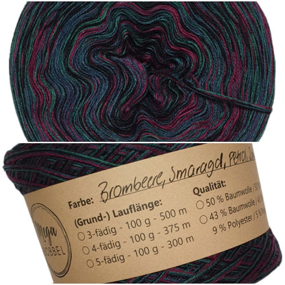 Brombeere-Smaragd-Petrol-Schwarz (OV13)