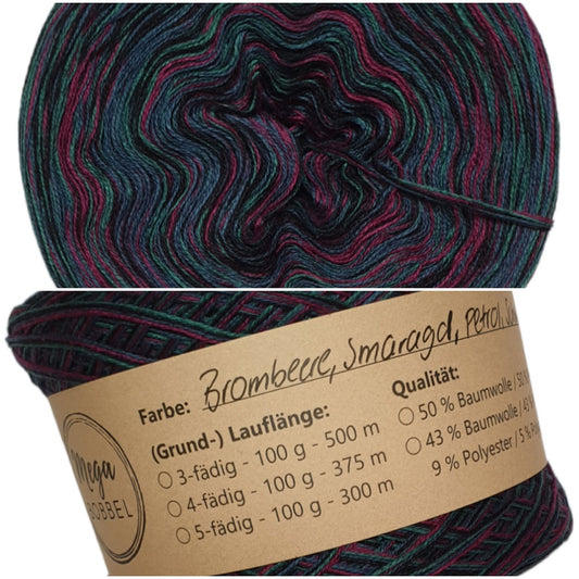 Brombeere-Smaragd-Petrol-Schwarz (OV13)