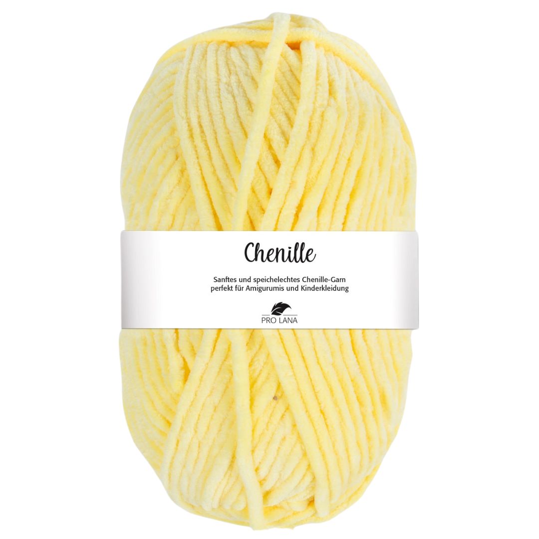 Pro Lana - CHENILLE 100g - 21 vanille / 41 erika / 71 hellgrün / 92 grau