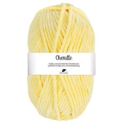 Pro Lana - CHENILLE 100g - 21 vanille / 41 erika / 71 hellgrün / 92 grau