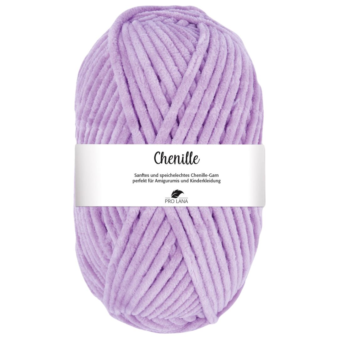 Pro Lana - CHENILLE 100g - 21 vanille / 41 erika / 71 hellgrün / 92 grau