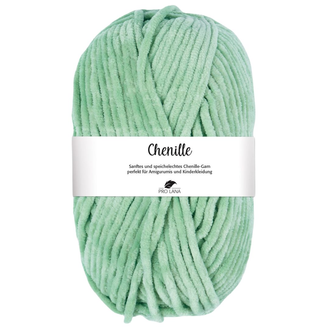 Pro Lana - CHENILLE 100g - 21 vanille / 41 erika / 71 hellgrün / 92 grau