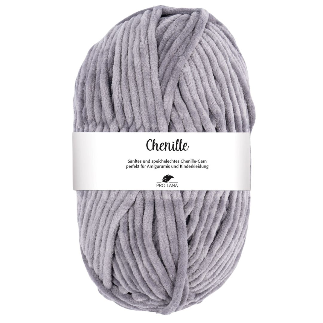 Pro Lana - CHENILLE 100g - 21 vanille / 41 erika / 71 hellgrün / 92 grau