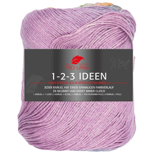 Pro Lana - 1-2-3 IDEEN Farbverlaufsgarn - 34 hell/pastell - 100% Baumwolle