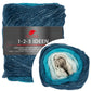 Pro Lana - 1-2-3 IDEEN Farbverlaufsgarn - 31 petrol/beige - 100% Baumwolle