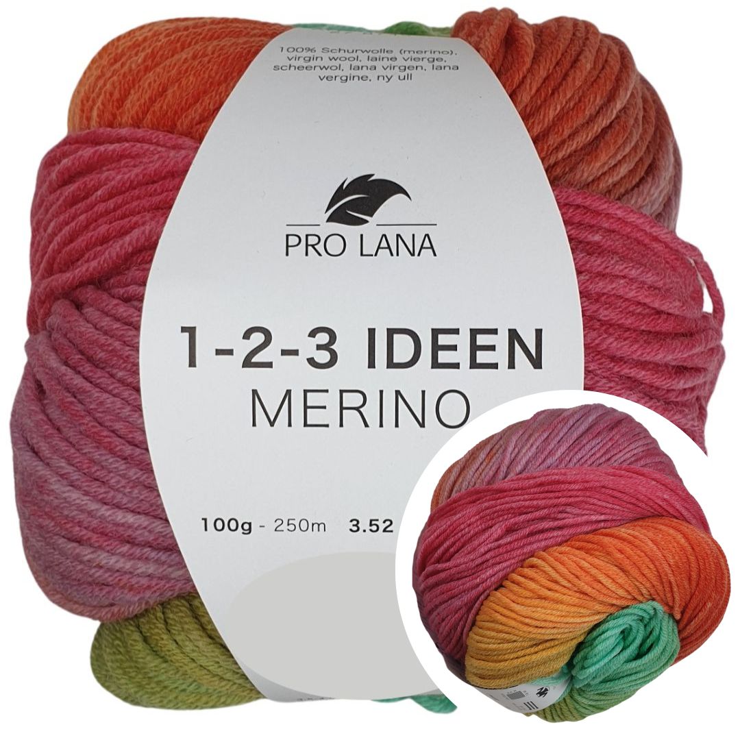 Pro Lana - 1-2-3 IDEEN Farbverlaufsgarn - MERINO 01 oder 02