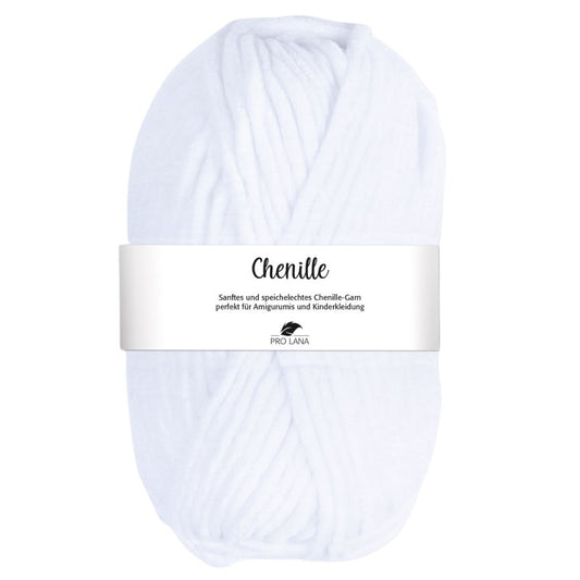Pro Lana - CHENILLE 100g - 01 weiß