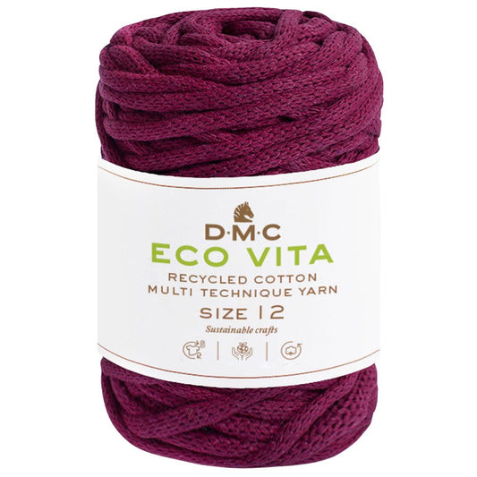 DMC Eco Vita 12 (250g-55m) - 80% recycelte Baumwolle / 20% Polyester - 61 Brombeere