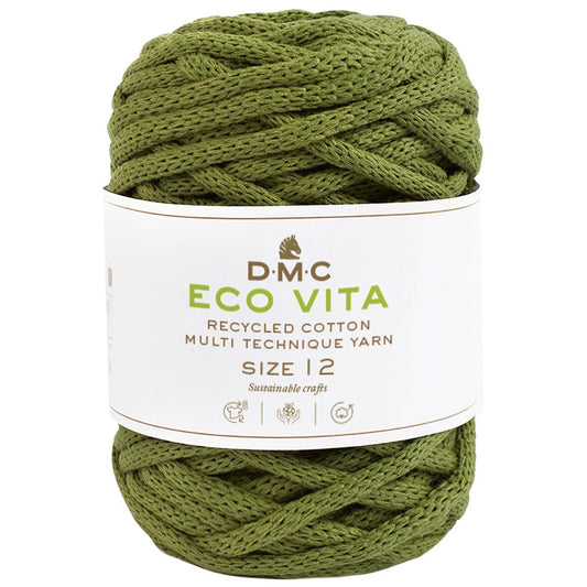 DMC Eco Vita 12 (250g-55m) - 80% recycelte Baumwolle / 20% Polyester - 83 Olivgrün