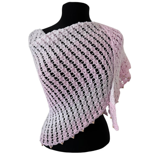 Häkelanleitung - flaches Dreieckstuch "Zuckerwatte"