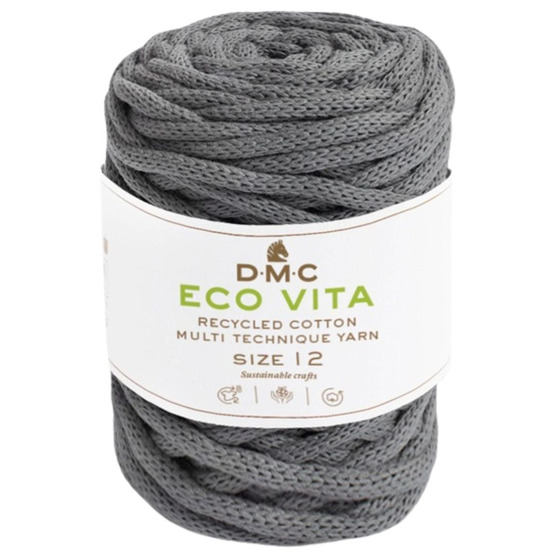 DMC Eco Vita 12 (250g-55m) - 80% recycelte Baumwolle / 20% Polyester - 12 Mittelgrau
