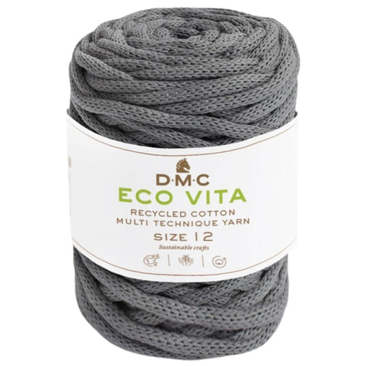DMC Eco Vita 12 (250g-55m) - 80% recycelte Baumwolle / 20% Polyester - 12 Mittelgrau