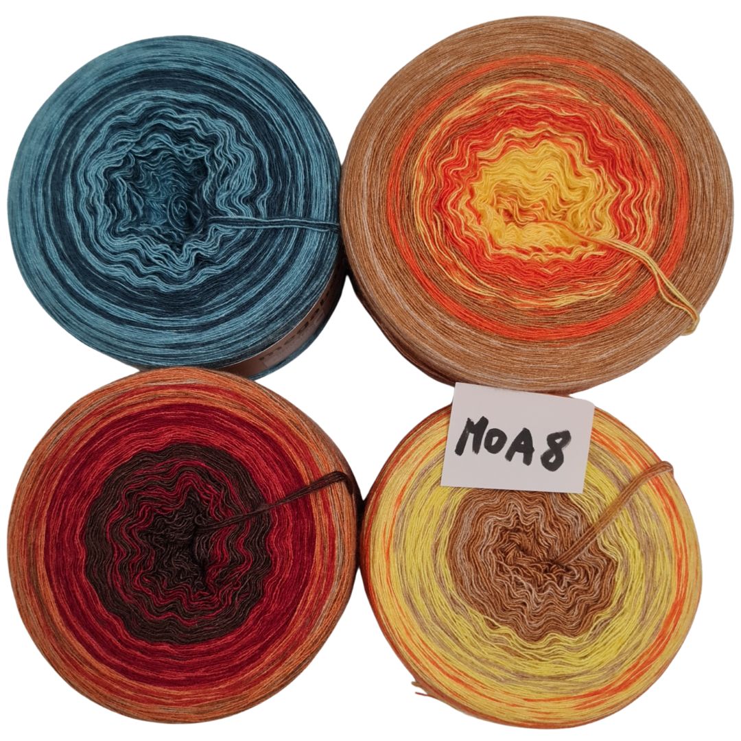 MODAL-Bobbel-Paket - (MD A 8 ) - ca. 740g - 3+4 fädig