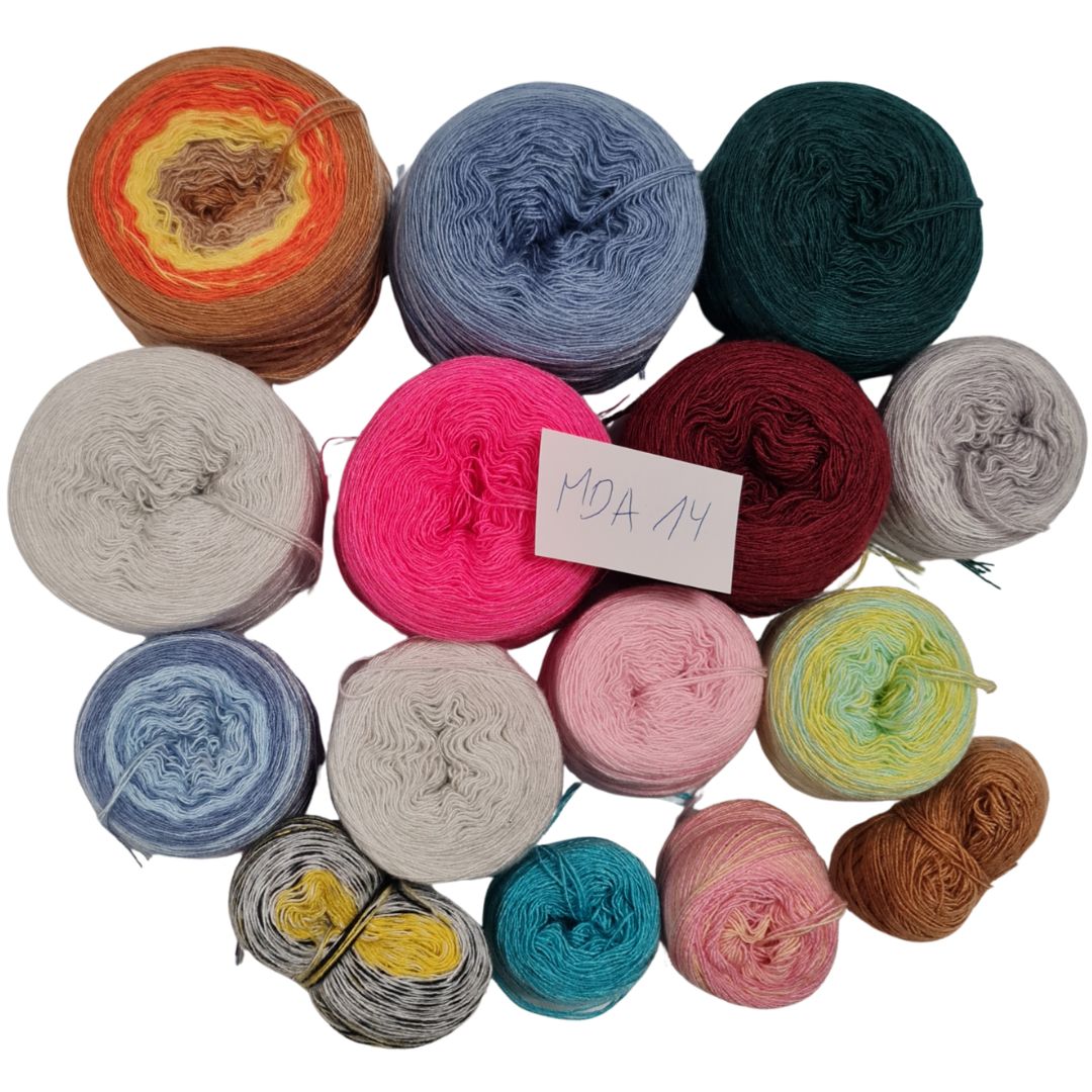 MODAL-Bobbel-Paket - (MD A 14 ) - ca. 350g - 3+4 fädig - Amigurumi / Patchwork