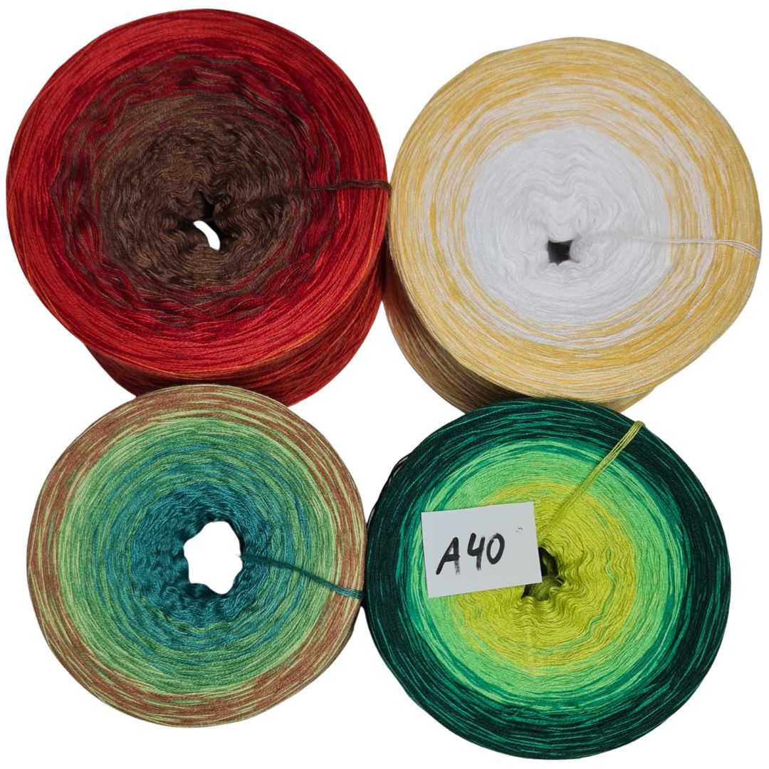 Bobbel-Paket - (A 40 ) - 4 fädig - ca. 1190g