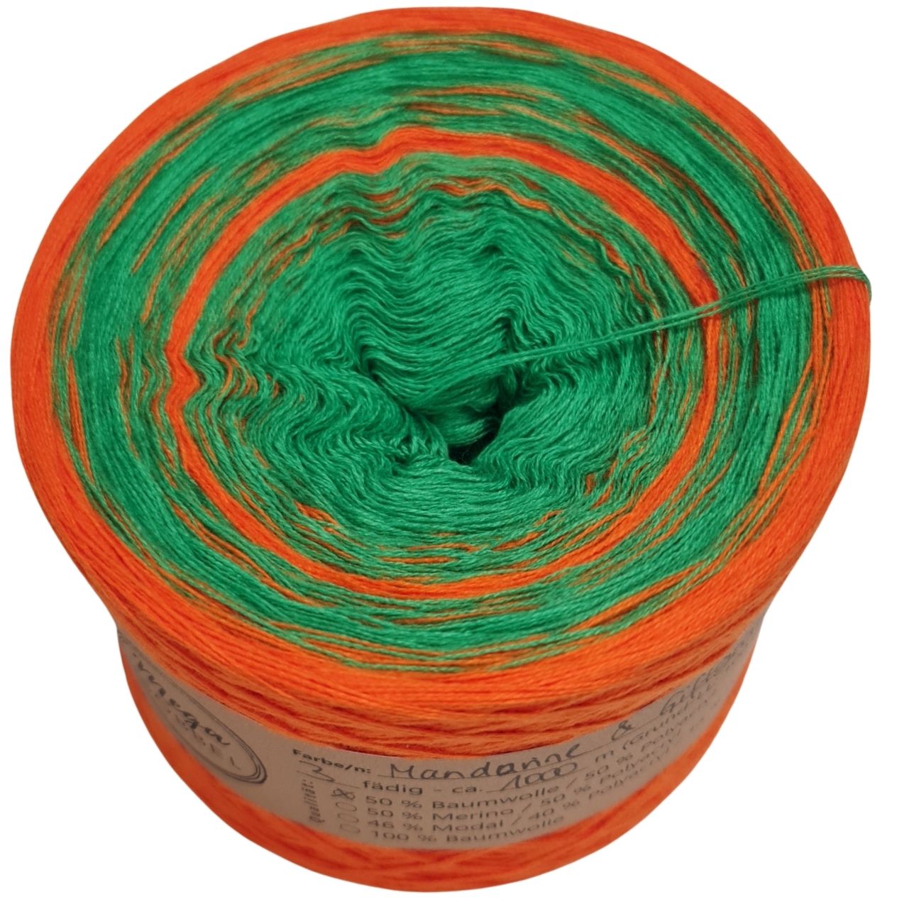Mandarine & Giftgrün / MIT Verlauf - 1000m - Mandarine außen