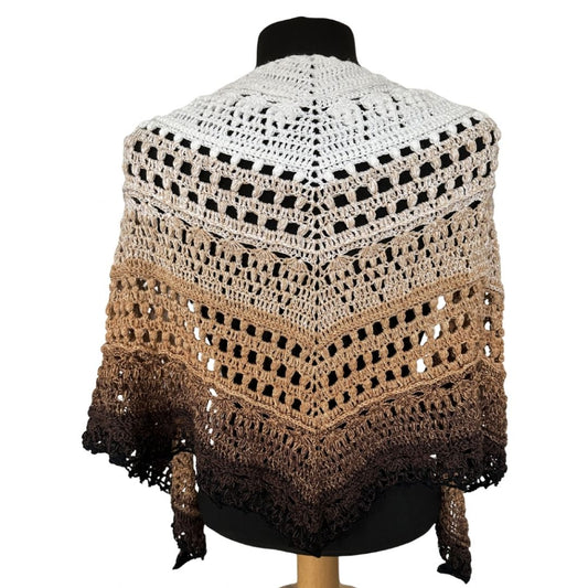 Häkelanleitung - flaches Dreieckstuch "Zartwerk"