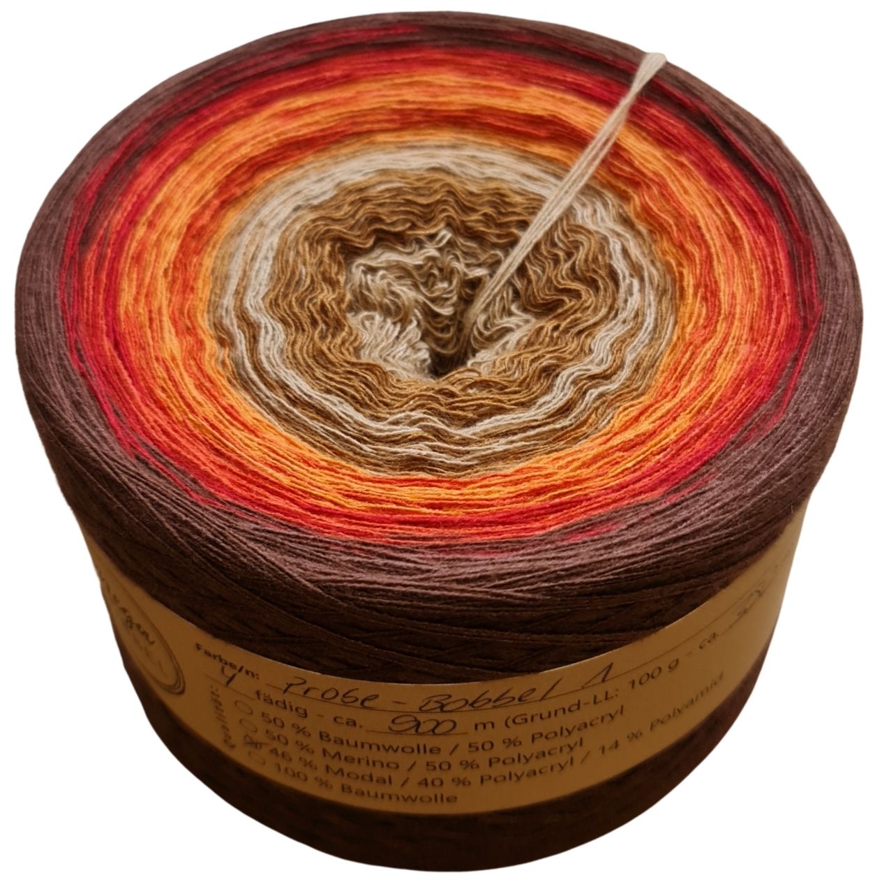 AB - Modal - Probe-Bobbel 1 (4fäd.- ca. 900m - Außenfarbe: Braun)