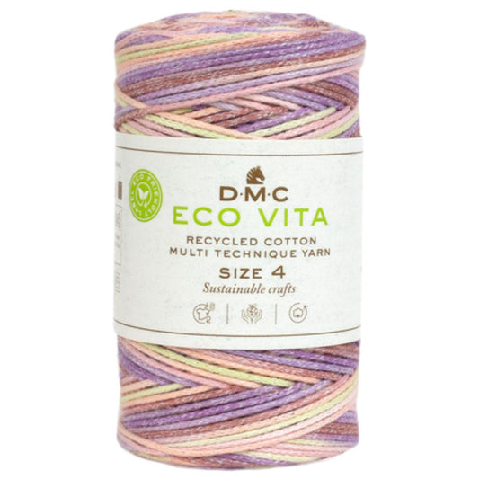 DMC Eco Vita 4 (Multicolor 250g) - 80% recycelte Baumwolle / 20% Polyester - 102