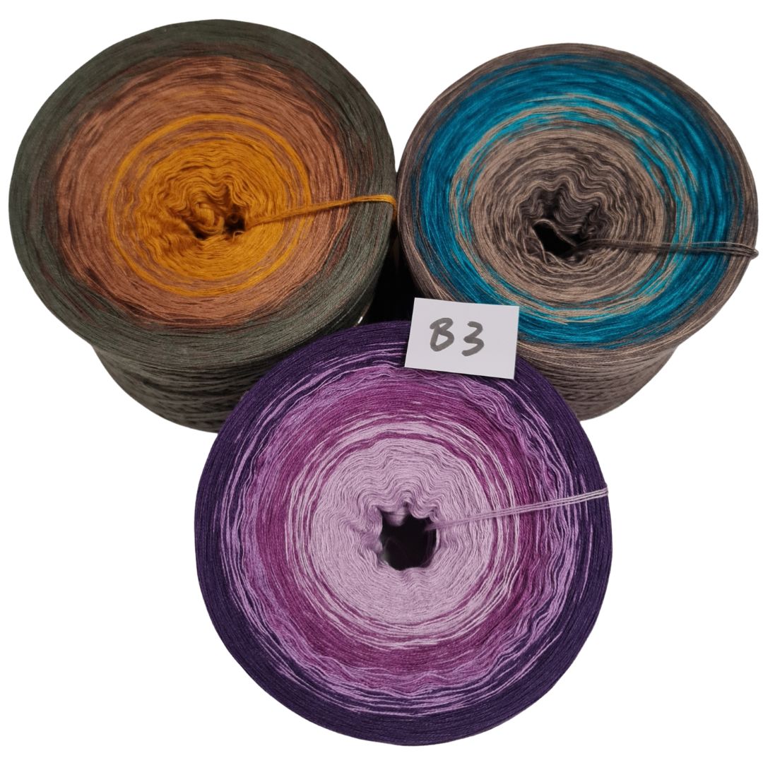 Bobbel-Paket - (B 3 ) - 1000g - 3+4 fädig