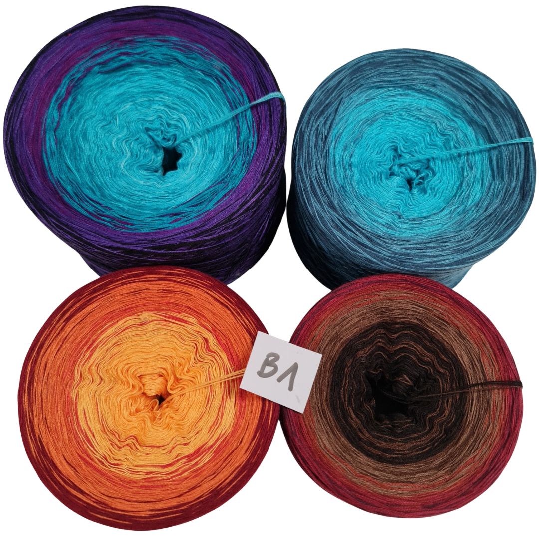 Bobbel-Paket - (B 1 ) - 4 fädig-ca. 1100g