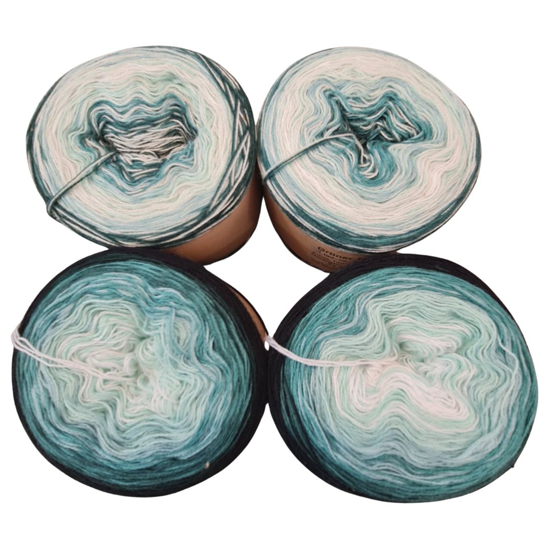 RETOURE: Bobbel Set (3 fäd.- 2 x ca. 300m Grüner Traum / 2 x ca. 300m Jadetraum)