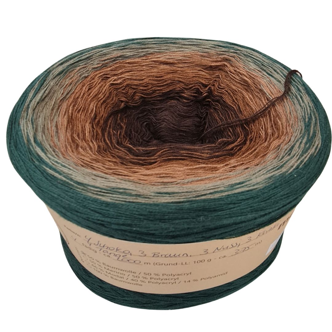 RETOURE: Wunsch-Bobbel ( 4 fäd.- ca. 2000m - Außenfarbe: Tanne)