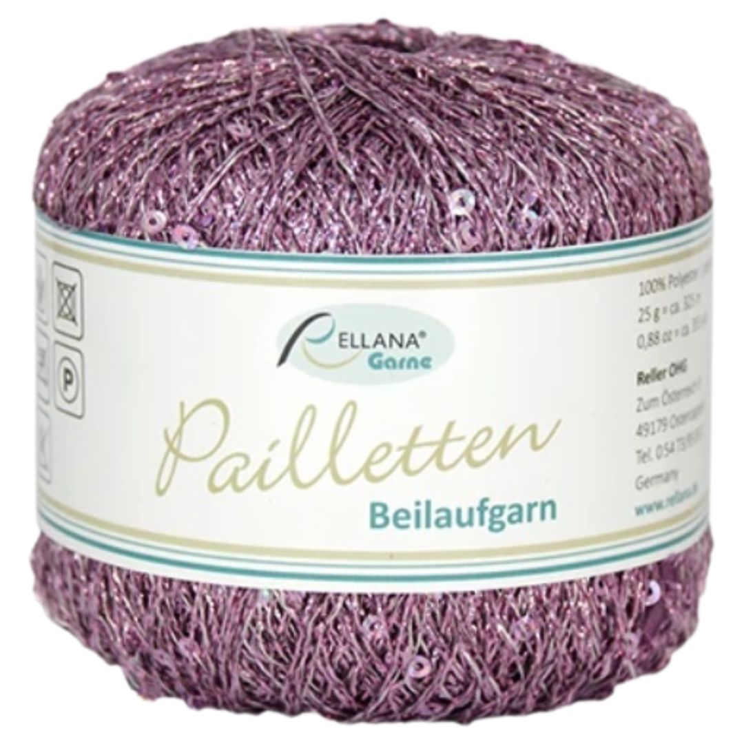 Rellana - Paillettengarn - 25g/325m - 210 Altrosa