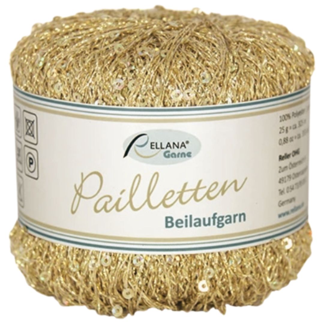 Rellana - Paillettengarn - 25g/325m - 202 Gold