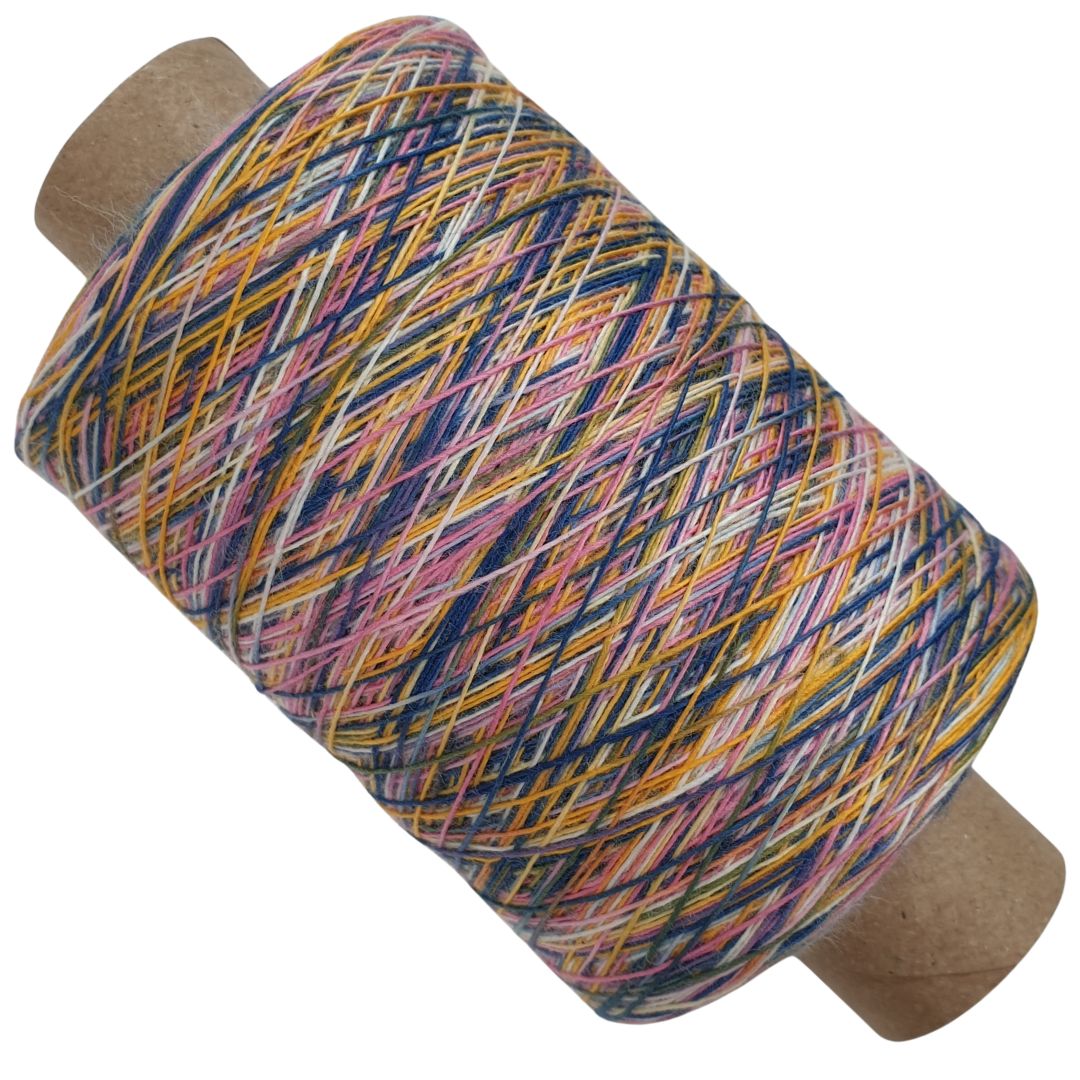 Effektgarn - 09 Rainbow White - (BG83) - 1000m