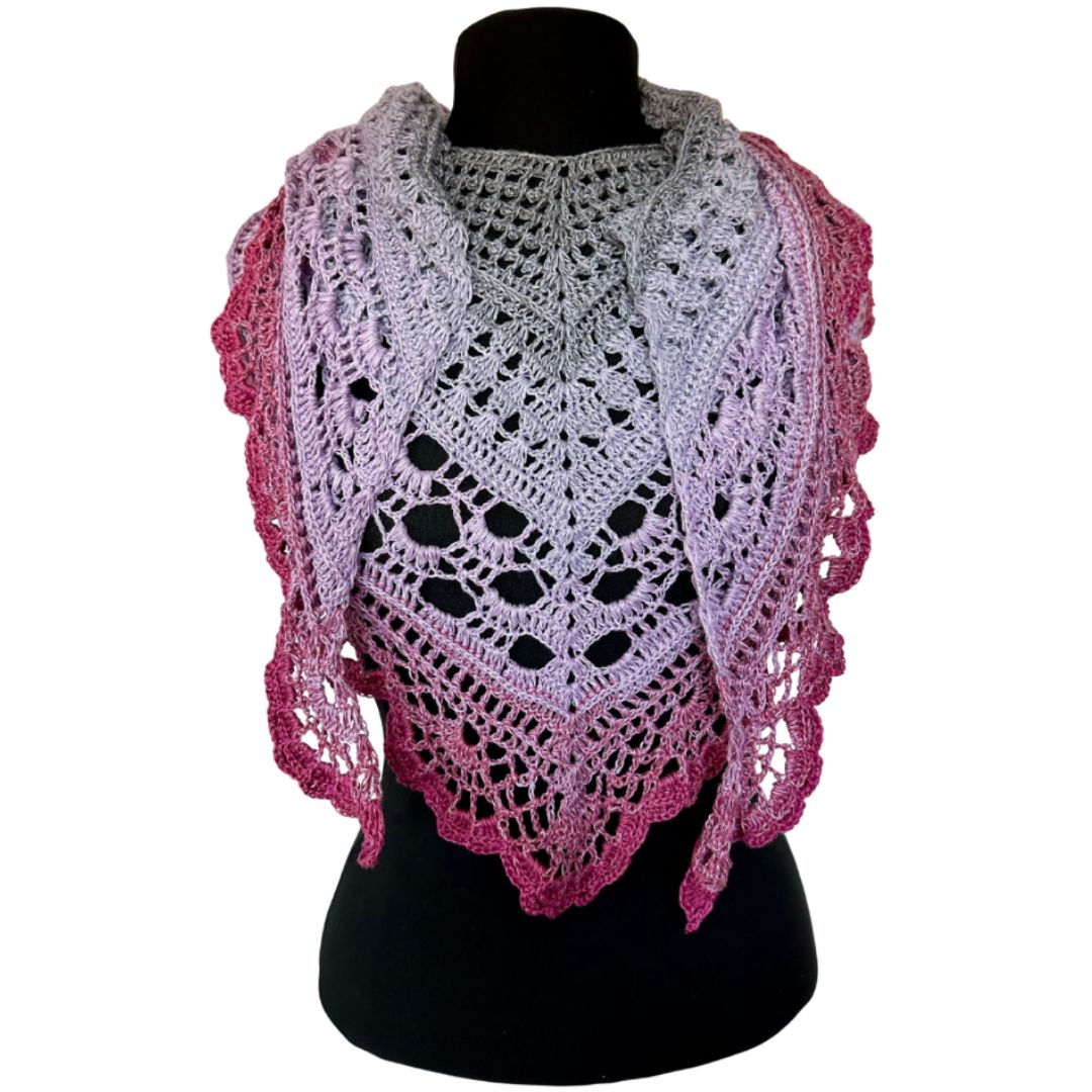 Häkelanleitung - V-Schal "Goldene Stunde"