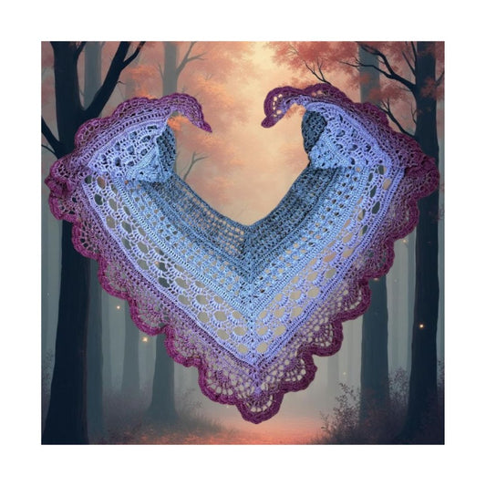 Häkelanleitung - V-Schal "Goldene Stunde"