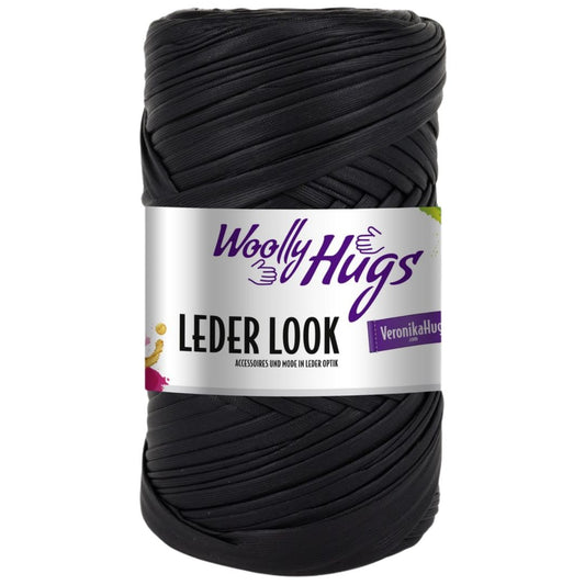 Woolly Hugs - Leder Look 200g - 99 Schwarz
