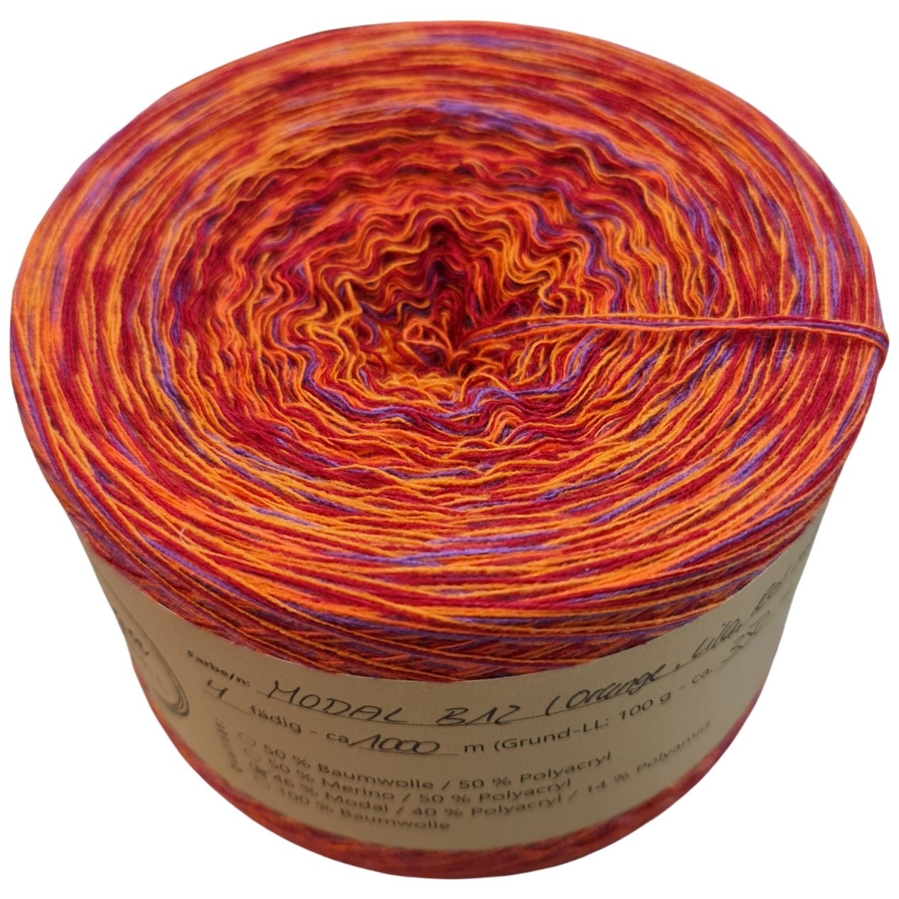 MODAL - B12 Orange, Lila, Rot meliert - 1000m - 4 fädig