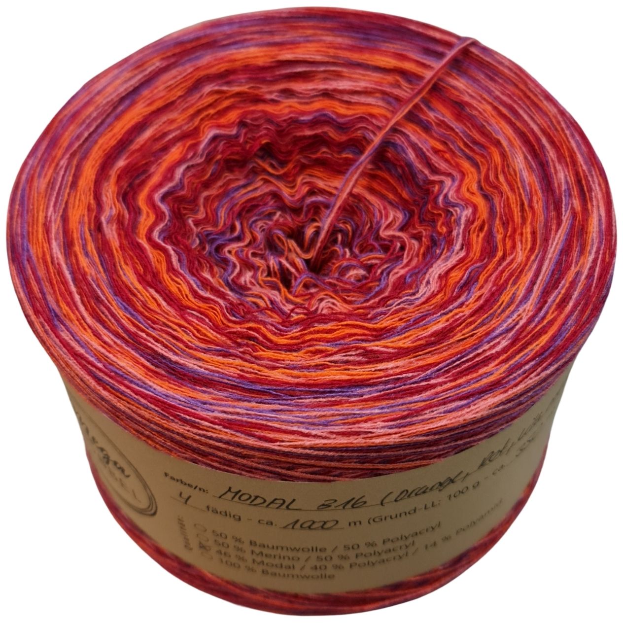 MODAL - B16 Orange, Rot, Lila meliert - 1000m - 4 fädig