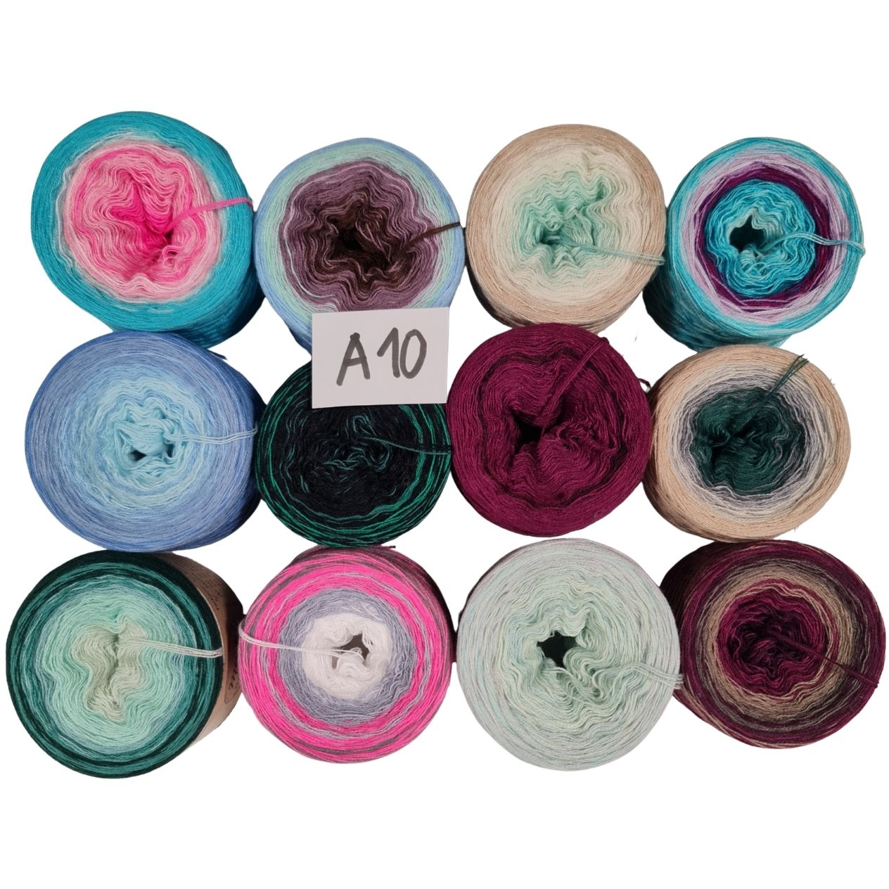 Bobbel-Paket - (A 10 ) - 3+4 fädig-ca. 630g - Mützen+Patchwork