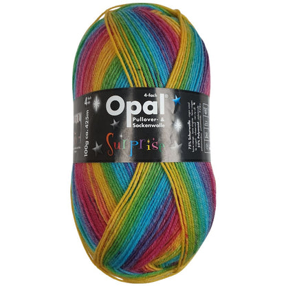 Opal - Surprise kunterbunt oder lila bunt - 100g/425m (4fach)