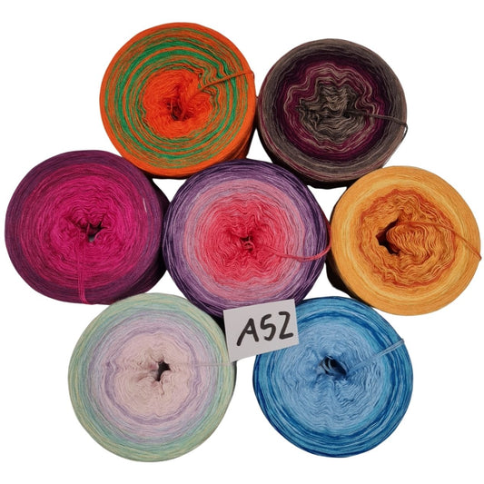 Bobbel-Paket - (A 52 ) - 3+4 fädig-ca. 900g - Mützen / Patchwork