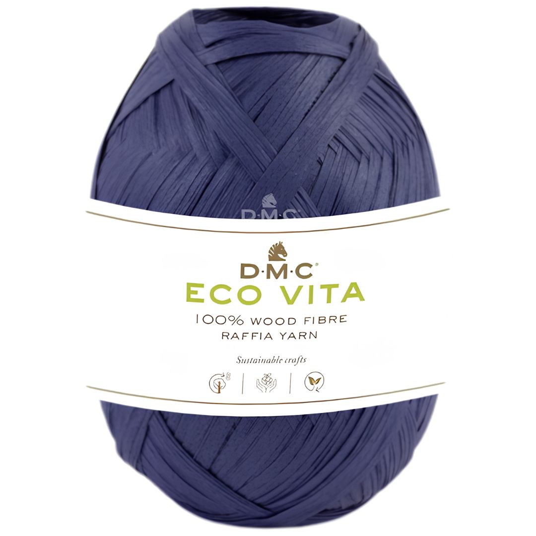DMC Eco Vita Raffia - 100% Holzfaser (50g-100m) - 071 Dunkelblau