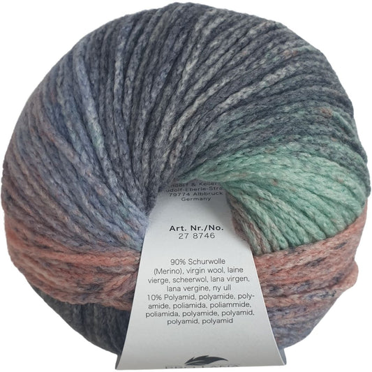 Pro Lana - FANTASIA - 50g/120m - Kettgarn mit Farbverlauf - 180 Grau Grün Quarz