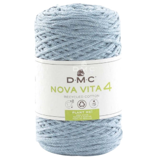 DMC Eco Nova Vita 4 (Einfarbig 250g) - 80% recycelte BW / 20% PES - 07 Hellblau