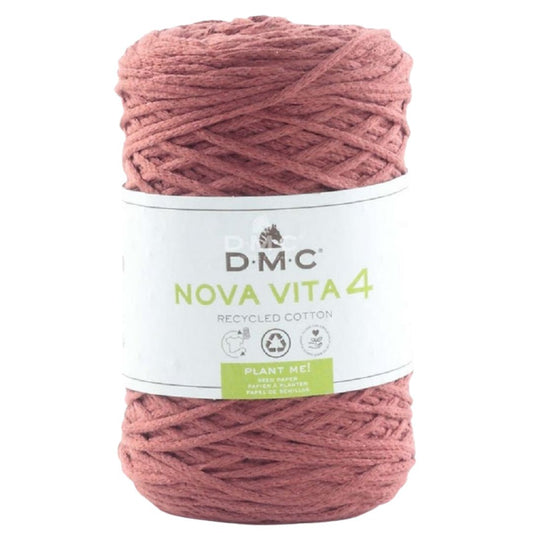 DMC Eco Nova Vita 4 (Einfarbig 250g) - 80% recycelte BW / 20% PES - 04 Phlox