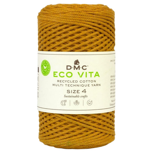 DMC Eco Nova Vita 4 (Einfarbig 250g) - 80% recycelte BW / 20% PES - 092 Curry