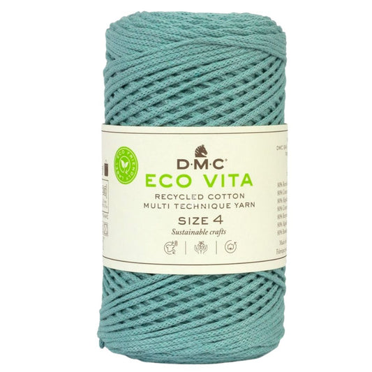 DMC Eco Nova Vita 4 (Einfarbig 250g) - 80% recycelte BW / 20% PES - 083 Grüntürkis