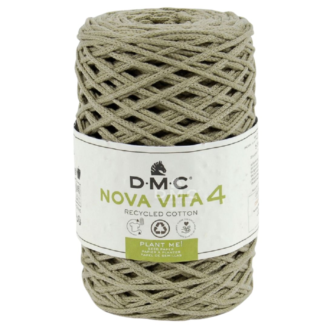 DMC Eco Nova Vita 4 (Einfarbig 250g) - 80% recycelte BW / 20% PES - 08 Grün