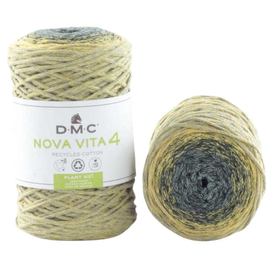 DMC Nova Vita 4 (Multicolor 250g) - 80% recycelte BW / 20% PES - 108 Olive
