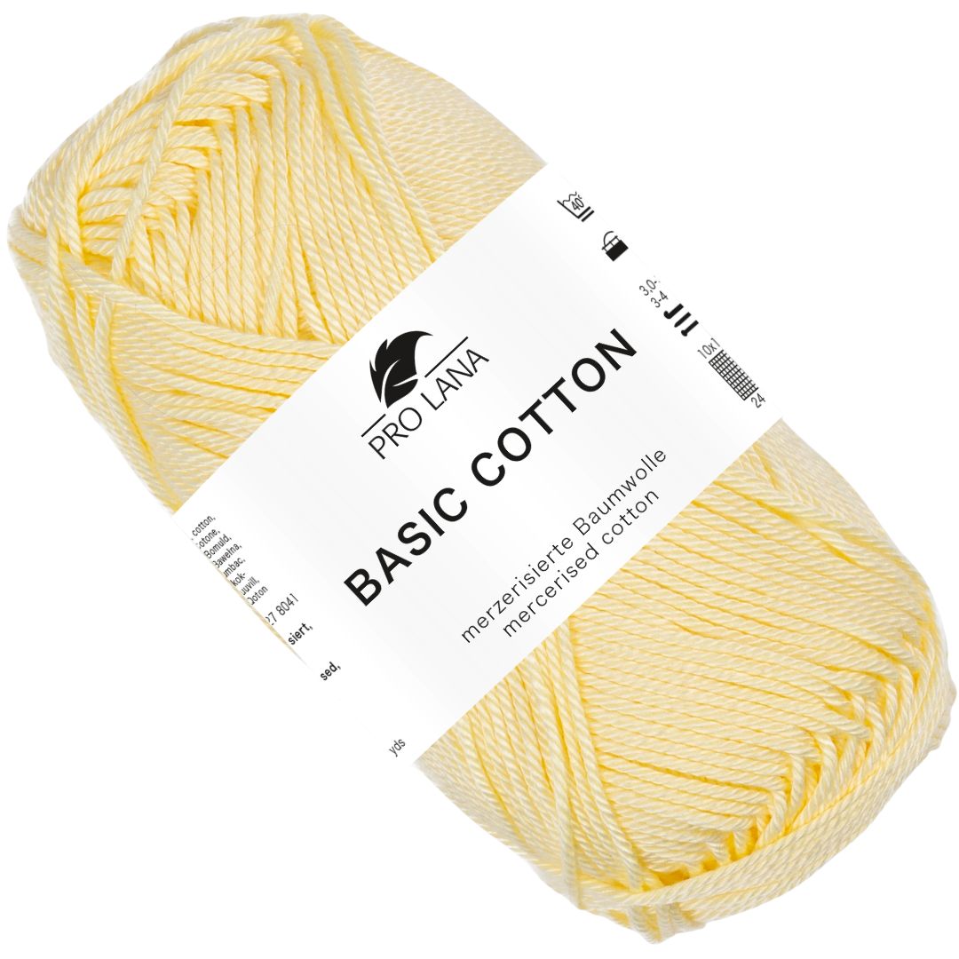 Pro Lana - Basic cotton - 50g/125m - 21 Pastellgelb