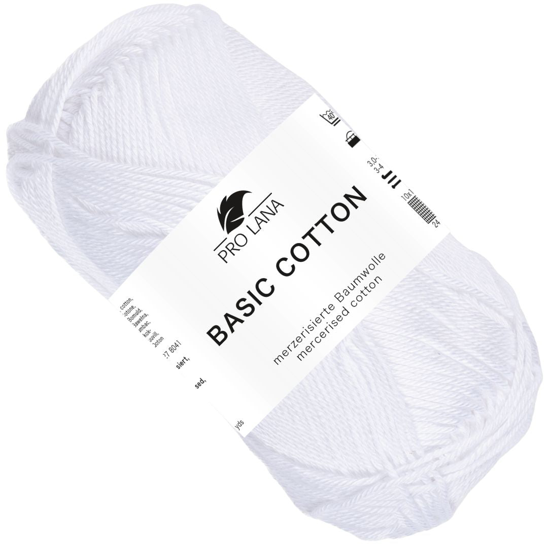 Pro Lana - Basic cotton - 50g/125m - 01 Weiß