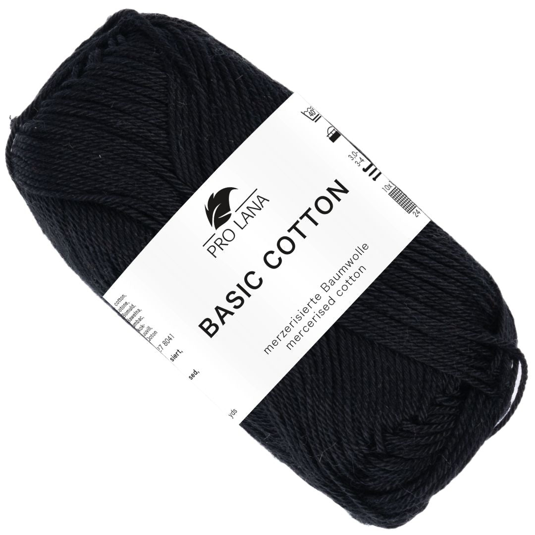 Pro Lana - Basic cotton - 50g/125m - 99 Schwarz